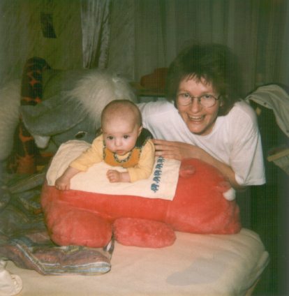 Alexa beim Nilpferd reiten