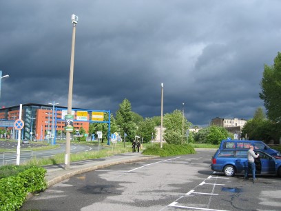 Kurz vor dem Hagel in Chemnitz